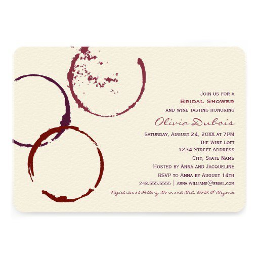 Bridal Shower Invitations Wine Tasting