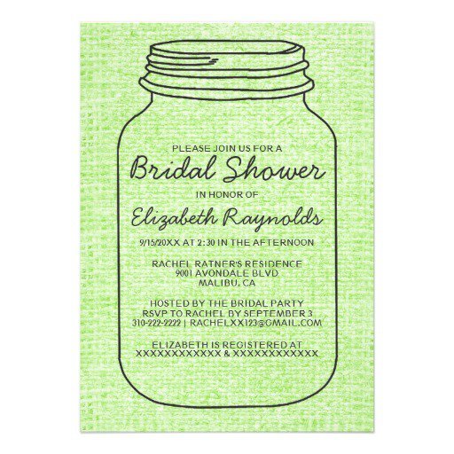 Bridal Shower Postcard Invitation Template