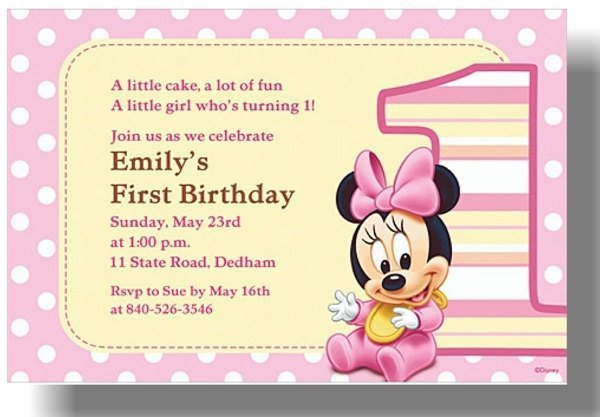 Brown And Pink Handmade 1st Birthday Invitations