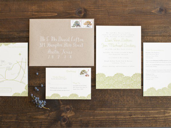 Brown Bag Wedding Invitation