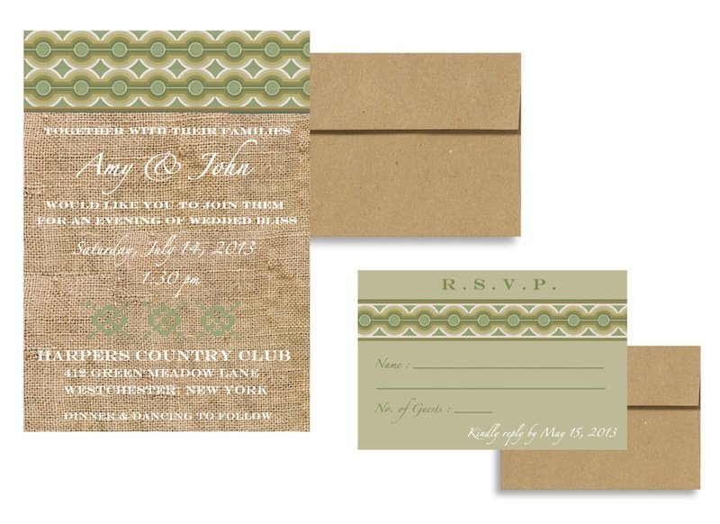 Brown Bag Wedding Invitations