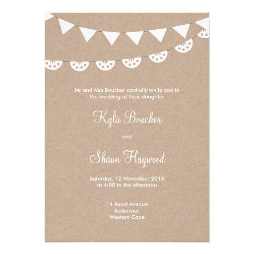 Brown Kraft Paper Invitations