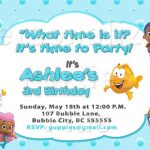 Bubble Guppies Invitations Background Only