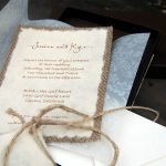 Burlap Wedding Invitations Vellum