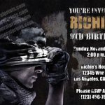 Black Ops Birthday Party Invitations