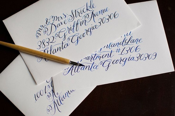 Calligraphy Font For Wedding Invitation Envelopes
