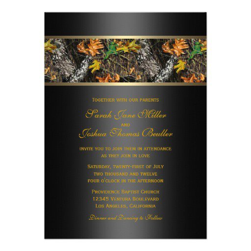 Camo Border For Invitations