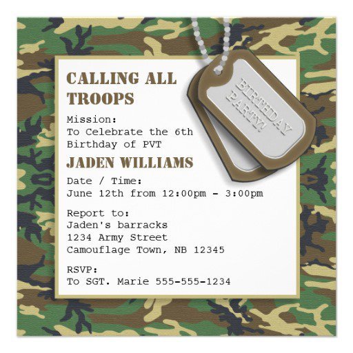 Camo Invitations Zazzle