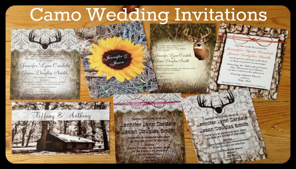 Camo Wedding Invitation Sets