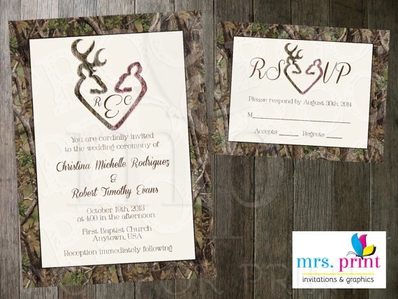 Camo Wedding Invitations Kits