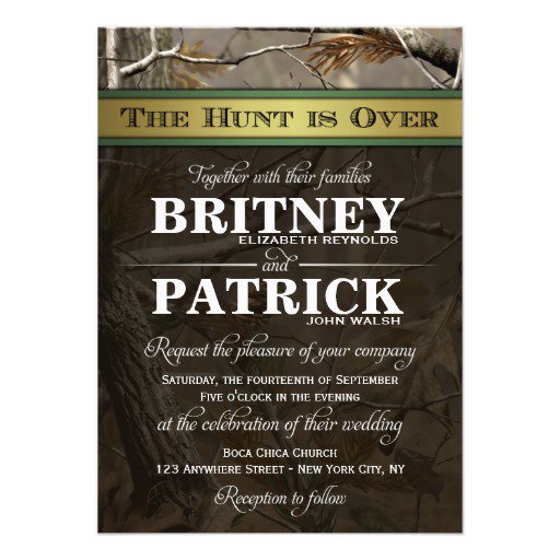 Camouflage Camo Wedding Invitations