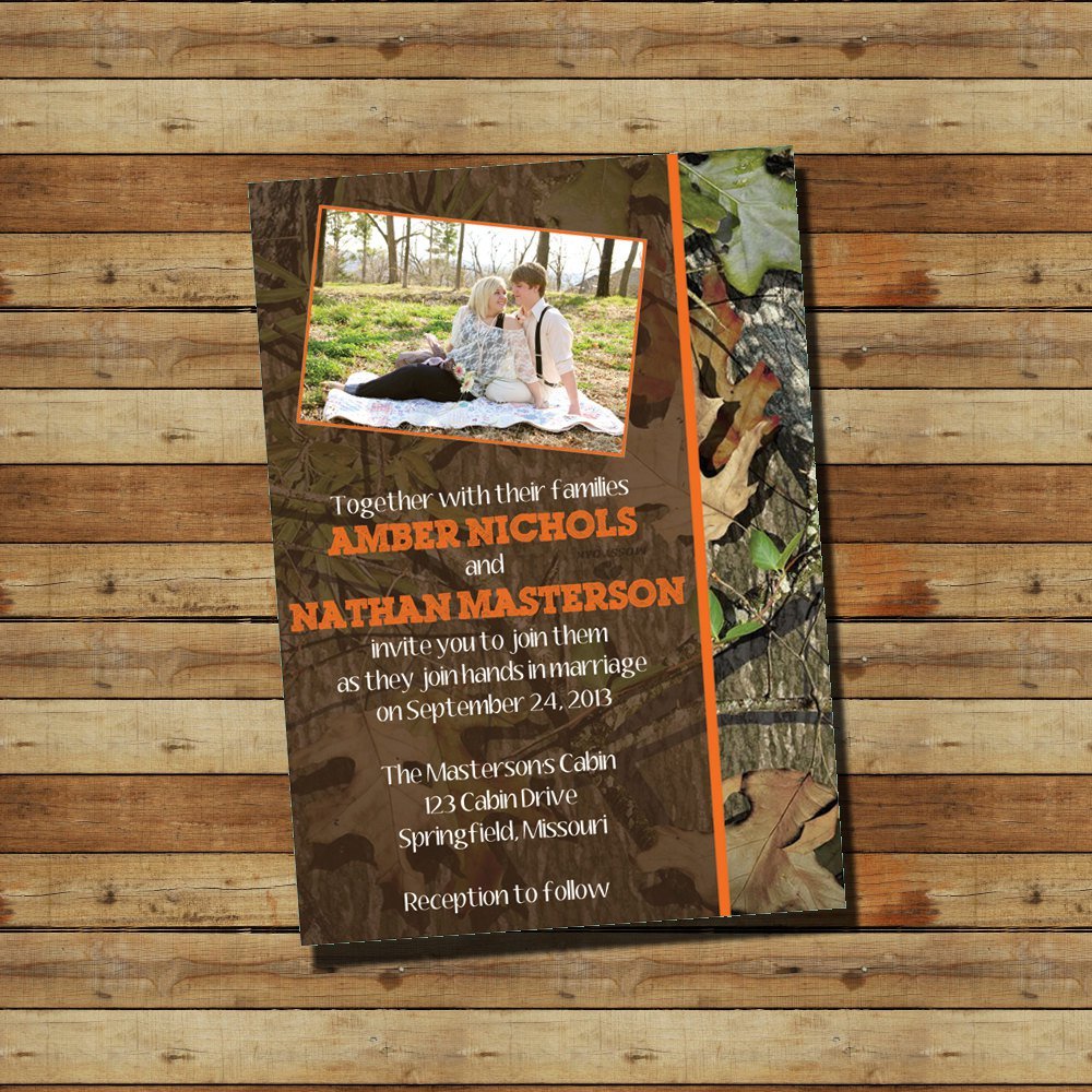 Camouflage Wedding Invitation Kits