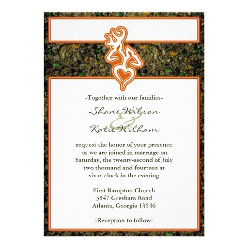 Camouflage Wedding Invitations Templates