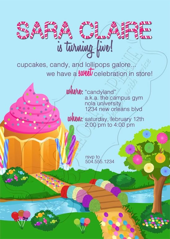 Candyland Party Invitation Ideas