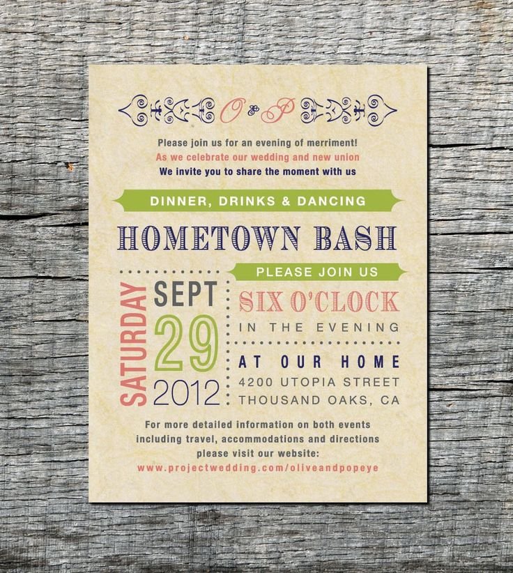 Casual Wedding Reception Invitations 5