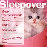 Cat Sleepover Invitations