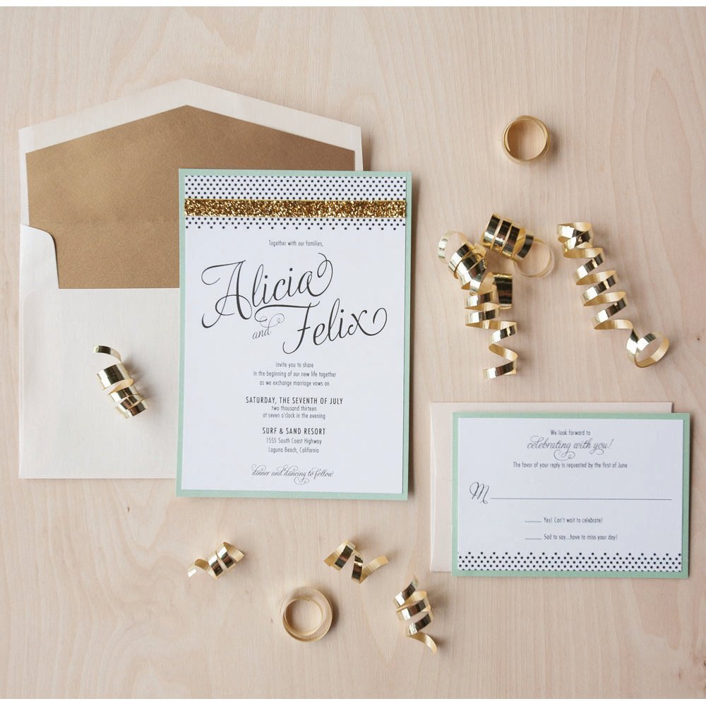 Champagne And Brown Wedding Invitations