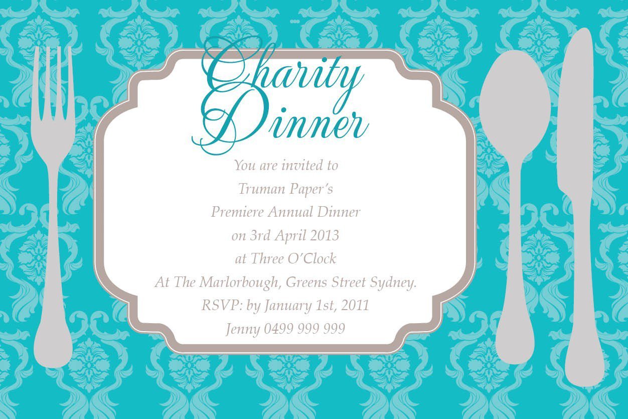 Charity Invitation Wording