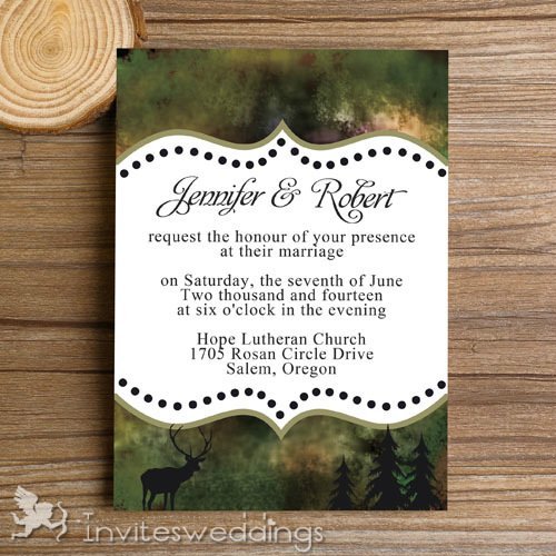 Cheap Camo Wedding Invitation Kits