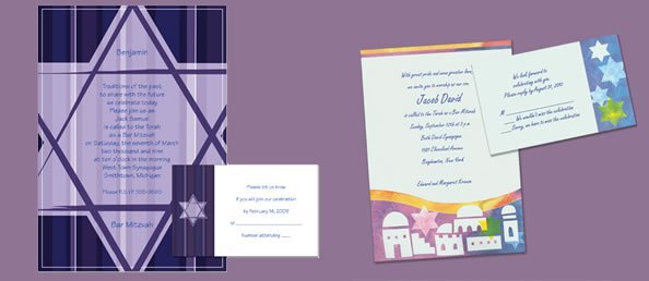 Checkerboard Modern Bat Mitzvah Invitations