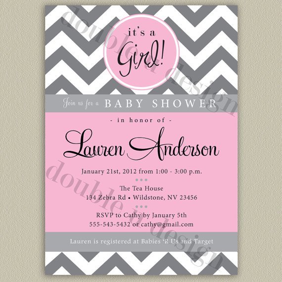 Chevron Baby Shower Invitation Printable