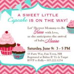 Chevron Cupcake Invitations Templates