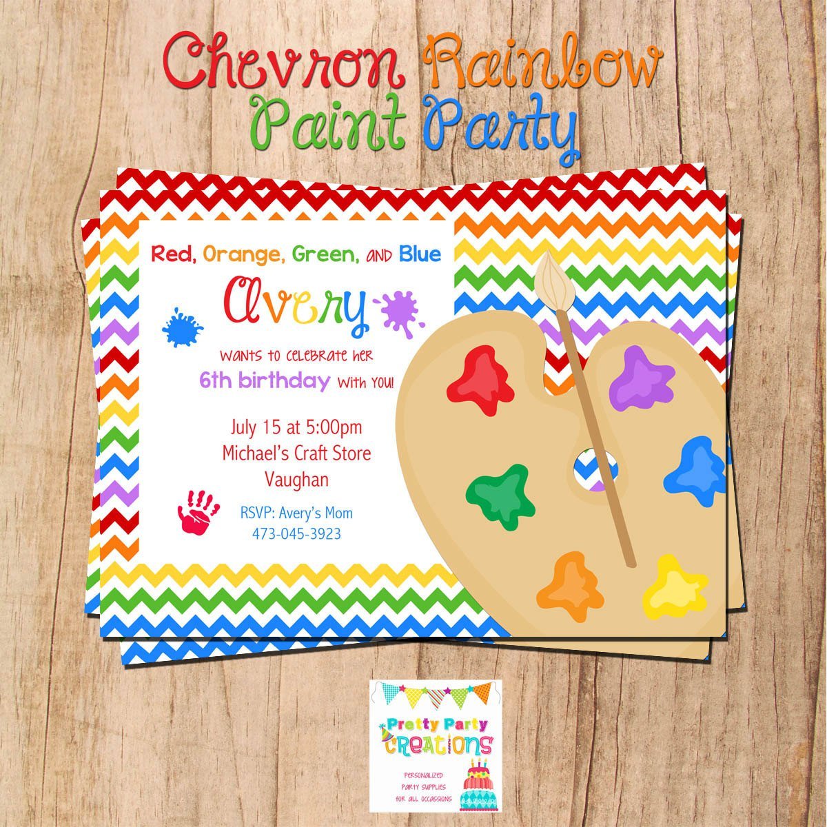 Chevron Party Invitations
