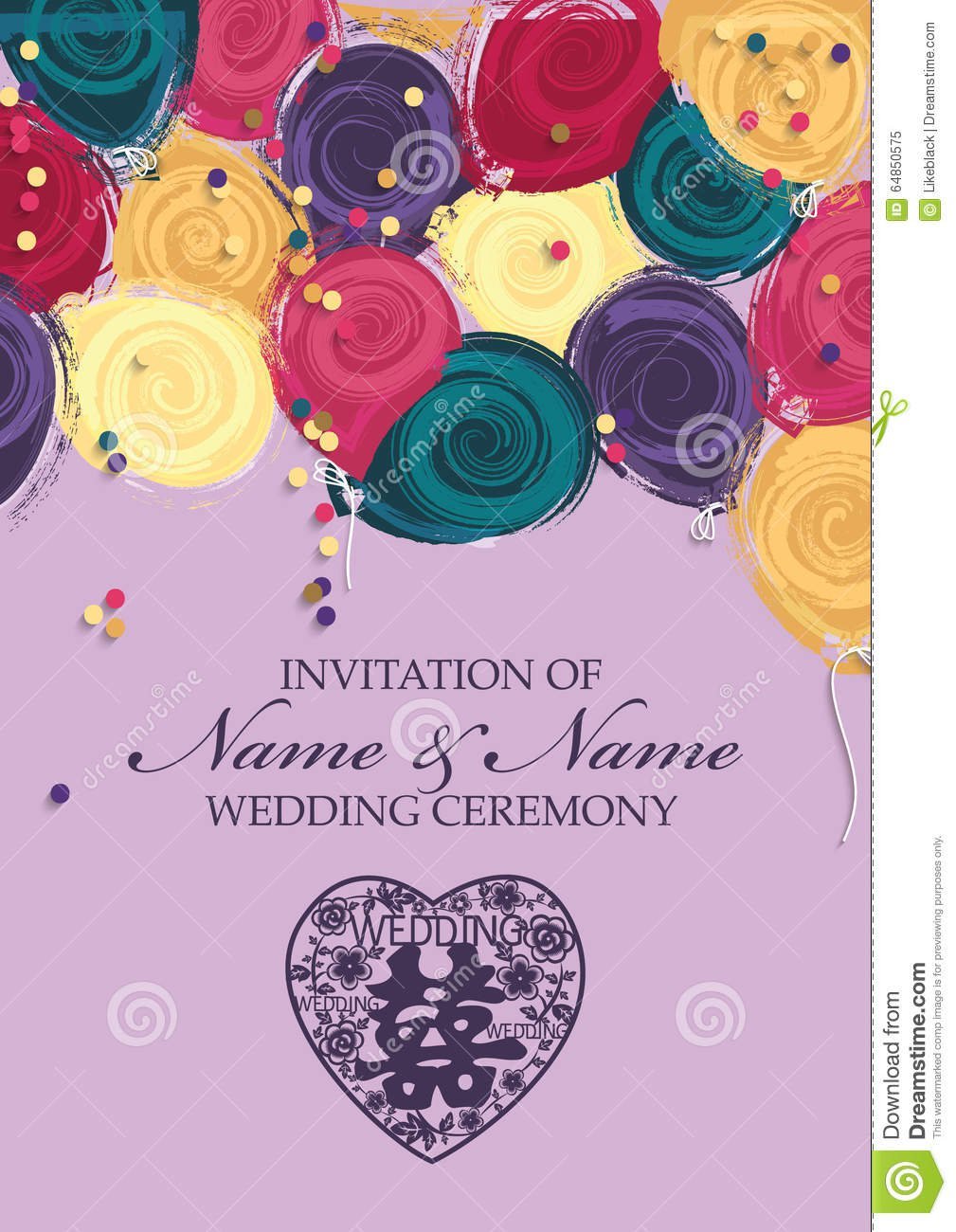 Chinese Wedding Invitation Card Template