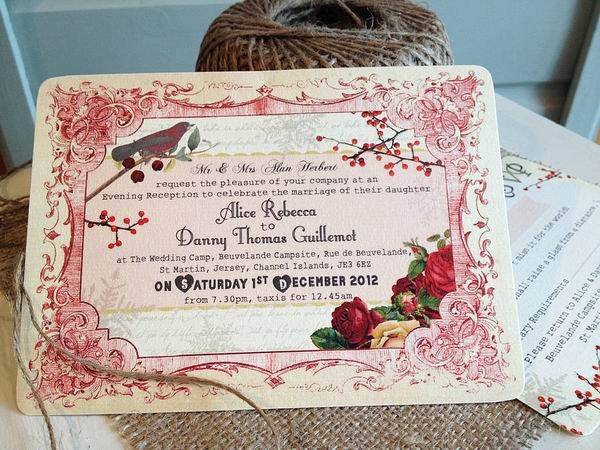 Christmas Wedding Invitation Ideas Uk