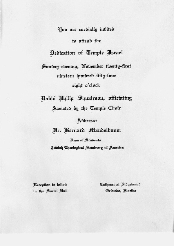 Church Building Dedication Invitation
