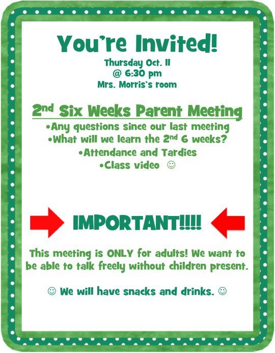 Parent Teacher Conference Flyer Template