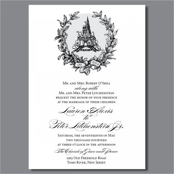 Cinderella Castle Wedding Invitations