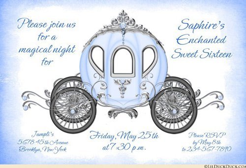Cinderella Sweet 15 Invitations