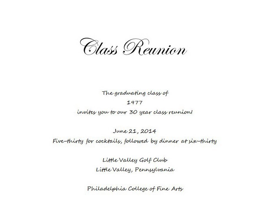 Class Reunion Invitation Templates Free