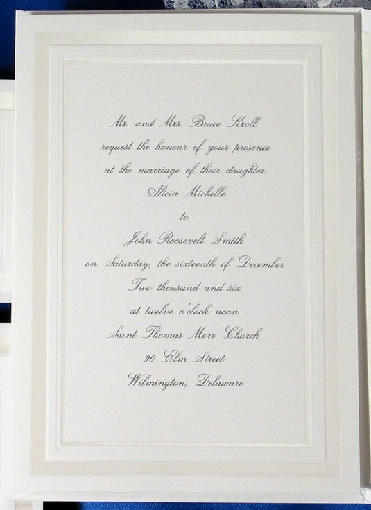 Classic Wedding Invitations Pinterest