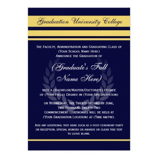 College Graduation Invitations Wording