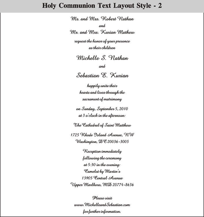 Communion Invitations High-end