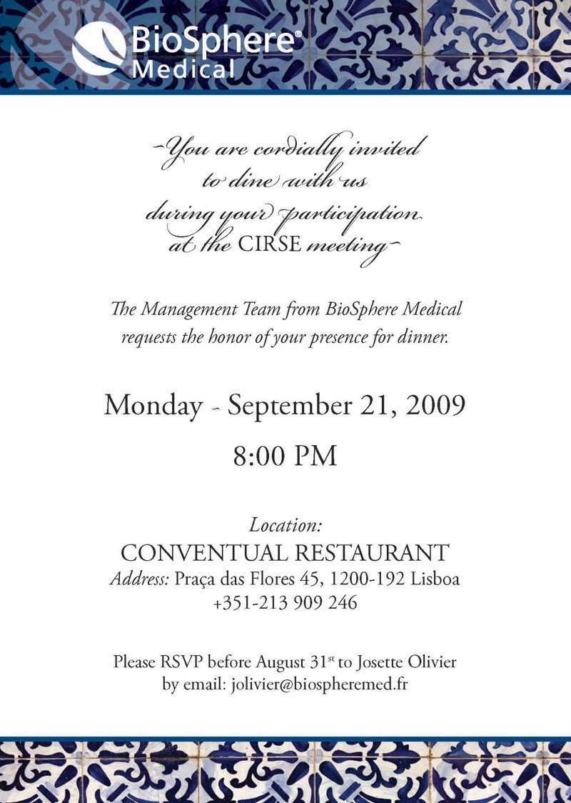 Company Dinner Invitation Sample