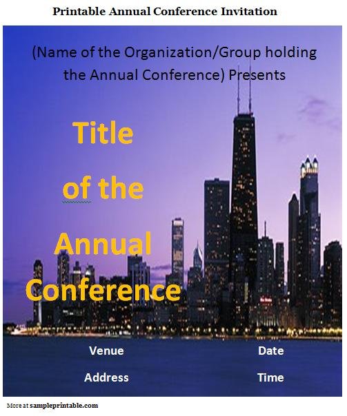 Conference Invitation Template