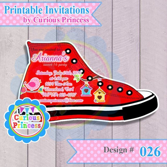 Converse Baby Shower Invitations