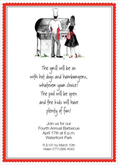 Cook Out Wedding Invitations