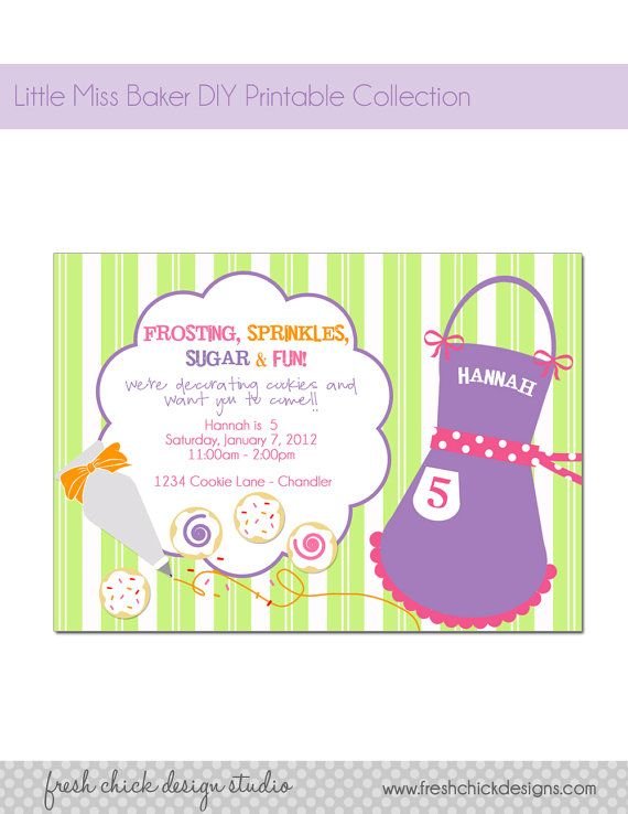 Cookie Baking Party Invitations