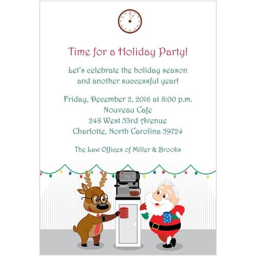 Corporate Holiday Invitation Wording Sample