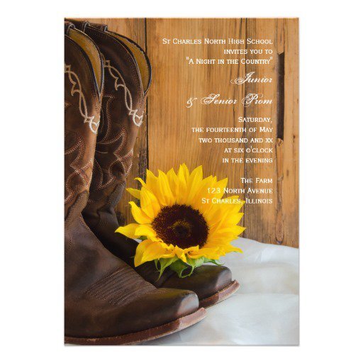 Country And Western Prom Invitations