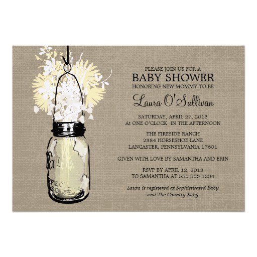 Country Girl Baby Shower Invitations