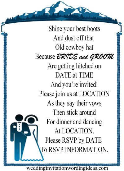 Country Wedding Invitations Wording