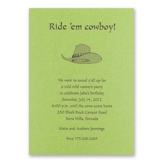 Country Western Party Invitations Adults