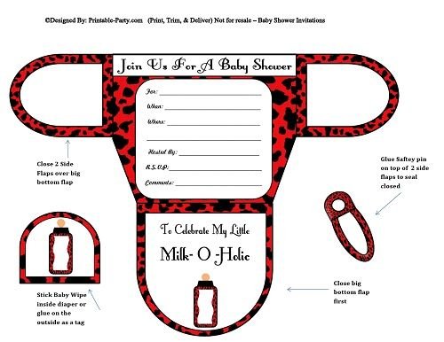 Cow Baby Shower Invitations