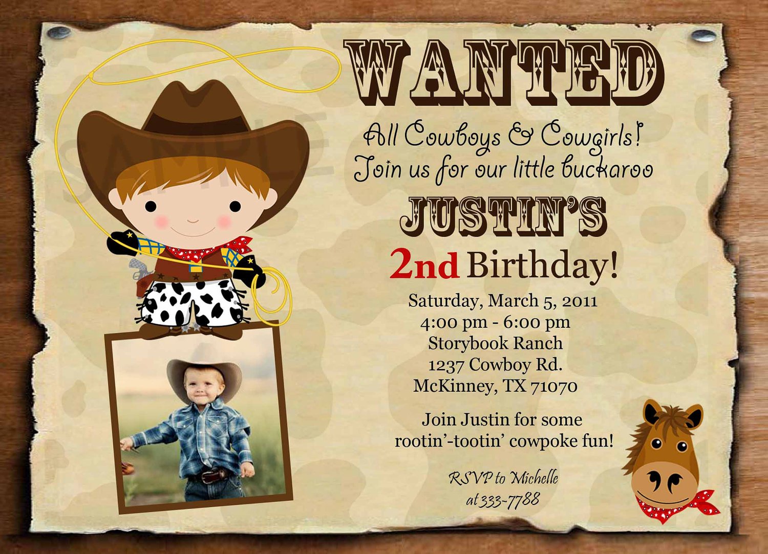 Cowboy Invitation Templates Invitation Design Blog