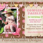Cowgirl Birthday Invitations